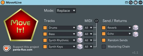 Move4Live – Session-Starter für Ableton Live